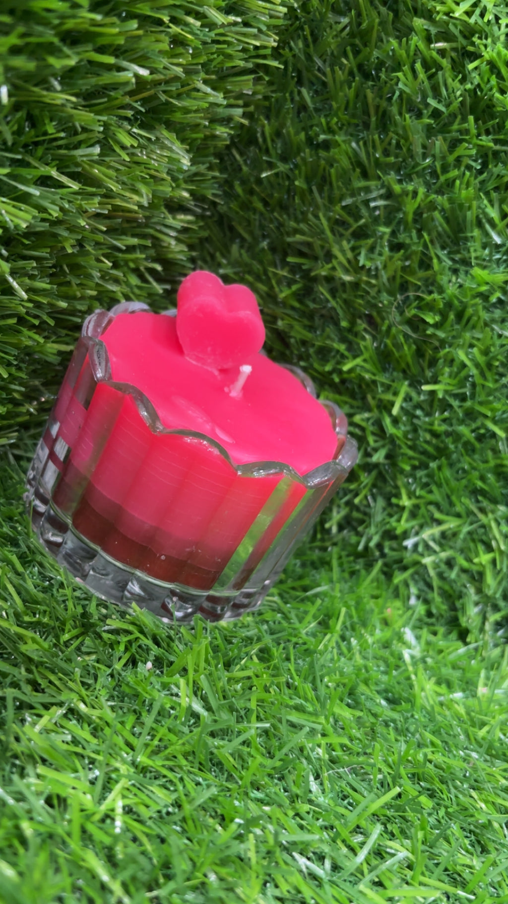 Cute heart candle for gifts or couples rose fragrance