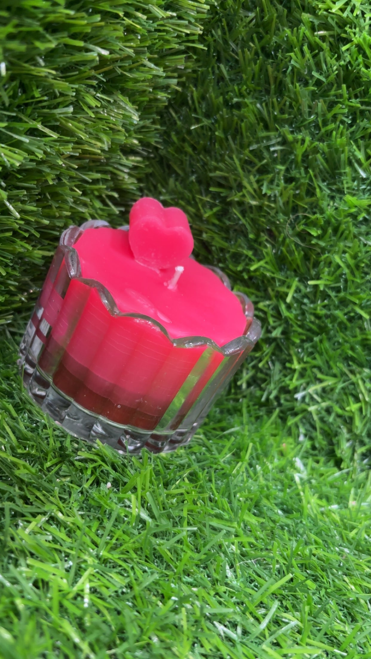 Cute heart candle for gifts or couples rose fragrance