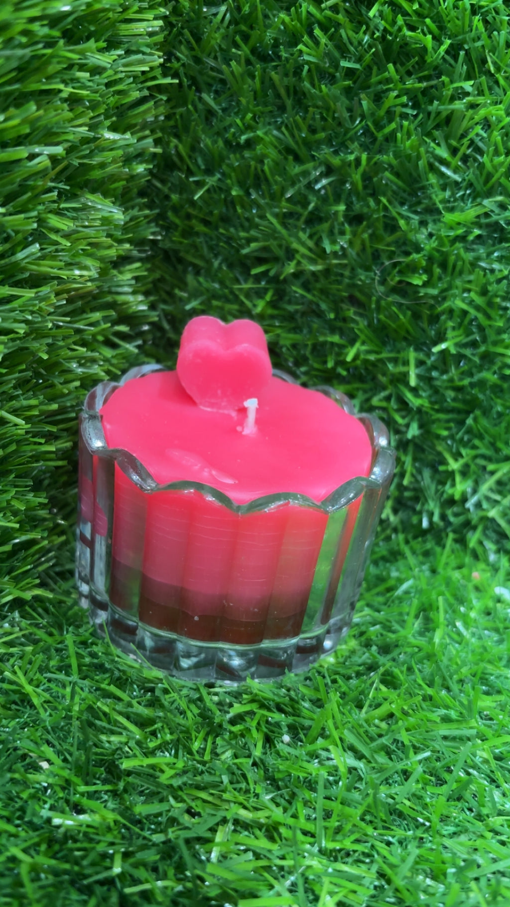 Cute heart candle for gifts or couples rose fragrance