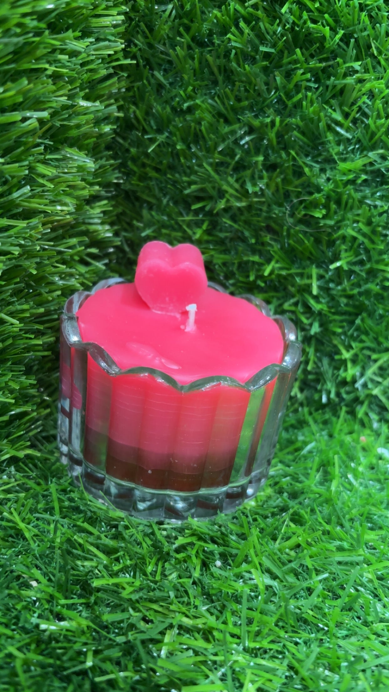 Cute heart candle for gifts or couples rose fragrance